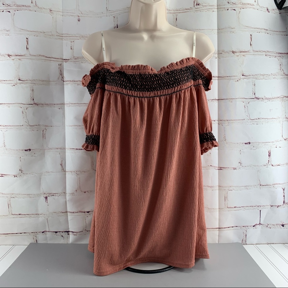 Perch by Blu - Pepper Off the Shoulder Blouse Top 2XL